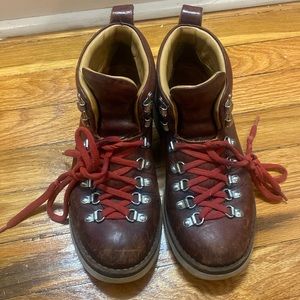 FRACAP italian leather laced hiking boots / Size 7.5, 38